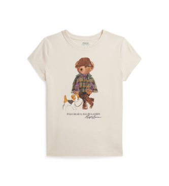 Polo Ralph Lauren Camiseta de algodão com Polo Bear beige