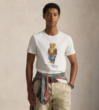Polo Ralph Lauren T-shirt en maille avec Ours Polo blanc