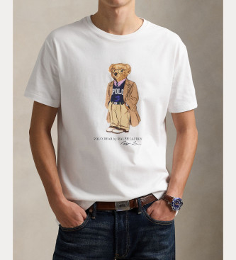 Polo Ralph Lauren T-shirt de malha com urso Polo branco