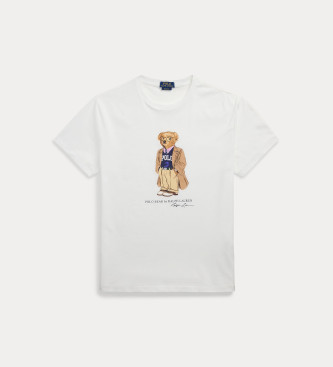 Polo Ralph Lauren T-shirt de malha com urso Polo branco