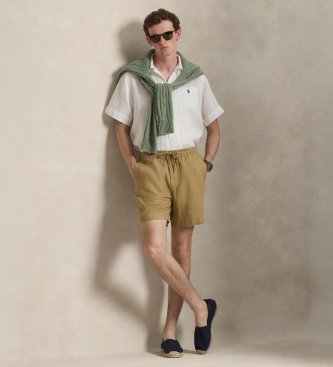 Polo Ralph Lauren Custom Slim Fit strik T-shirt cremehvid