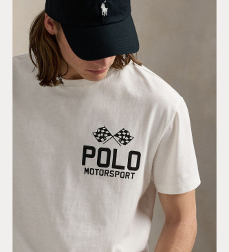 Polo Ralph Lauren Classic Fit flammestrikket T-shirt hvid