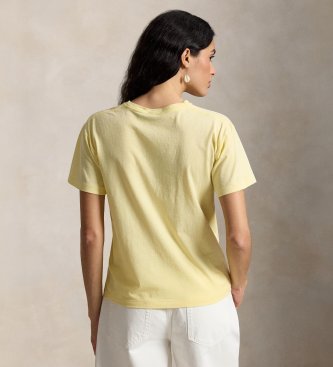 Polo Ralph Lauren Camiseta de punto jersey con Polo Bear amarillo