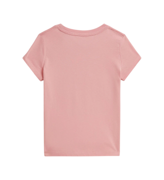 Polo Ralph Lauren T-shirt rosa Polo Bear in maglia jersey