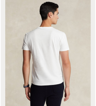 Polo Ralph Lauren T-shirt bianca lavorata a maglia slim fit in jersey
