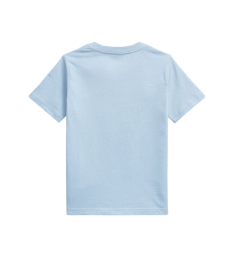 Polo Ralph Lauren Bl� strikket T-shirt i bomuldsjersey