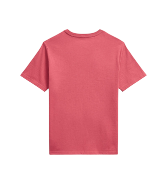 Polo Ralph Lauren Röd stickad T-shirt i bomullsjersey