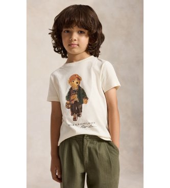 Polo Ralph Lauren Bomba?na majica z motivom Polo Bear v be? barvi