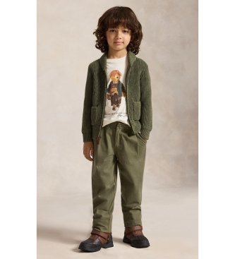 Polo Ralph Lauren Bomba?na majica z motivom Polo Bear v be? barvi