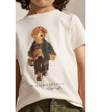 Polo Ralph Lauren Bomba?na majica z motivom Polo Bear v be? barvi