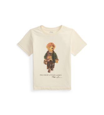 Polo Ralph Lauren Bomba?na majica z motivom Polo Bear v be? barvi