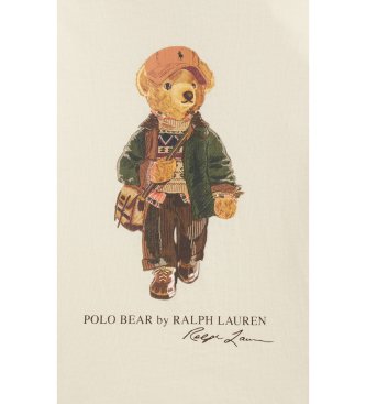 Polo Ralph Lauren Bomba?na majica z motivom Polo Bear v be? barvi
