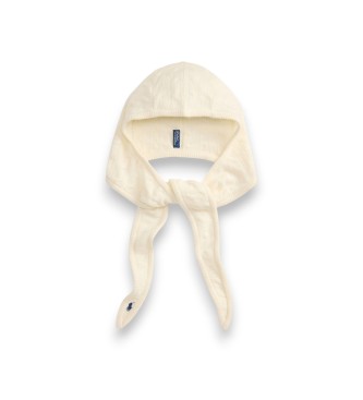 Polo Ralph Lauren Cappuccio in lana e cashmere bianco crema