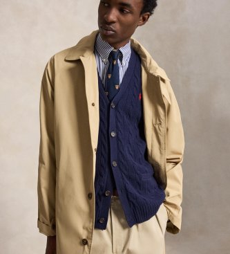 Polo Ralph Lauren Cardigan en laine et cachemire marine