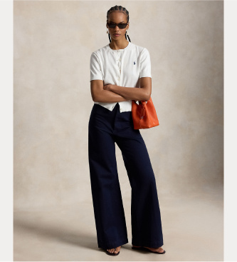 Polo Ralph Lauren Rokav puloverja bele barve