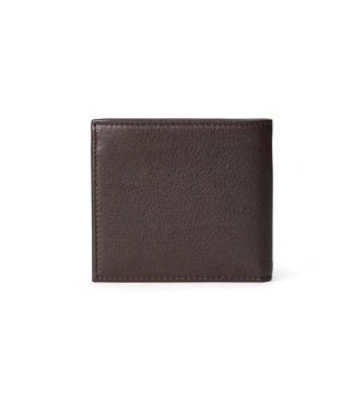 Polo Ralph Lauren Brown Pebbled Leather Wallet