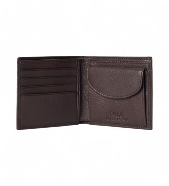 Polo Ralph Lauren Portefeuille en cuir grain marron