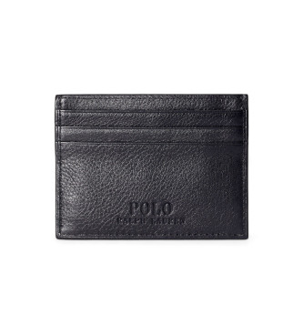 Polo Ralph Lauren Cartera de piel Pebbled negro