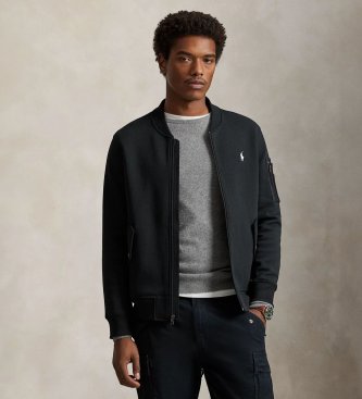 Polo Ralph Lauren Casaco bomber preto de malha dupla