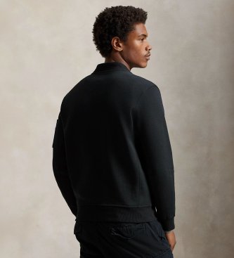 Polo Ralph Lauren Casaco bomber preto de malha dupla