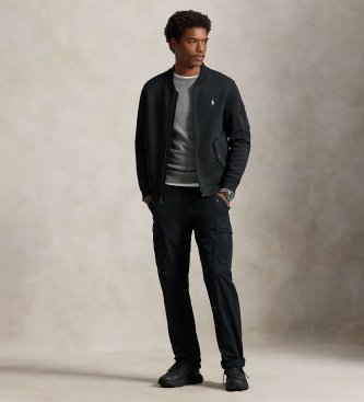 Polo Ralph Lauren Casaco bomber preto de malha dupla