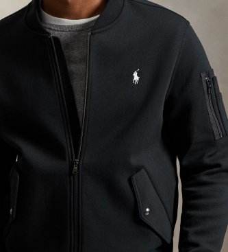 Polo Ralph Lauren Casaco bomber preto de malha dupla