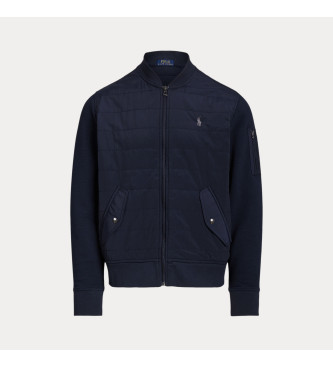 Polo Ralph Lauren Navy hybrid bomber jacket Esdemarca Store fashion footwear and accessories best brands shoes and designer shoes