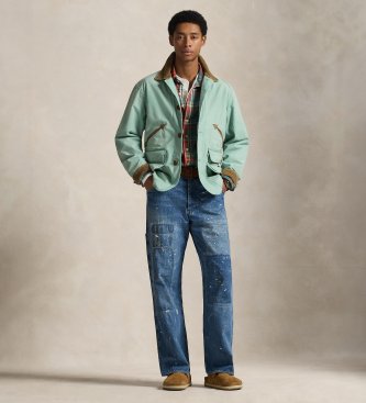 Polo Ralph Lauren Grüne Segeltuchjacke