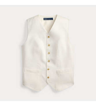 Polo Ralph Lauren Wei�e Leinenweste