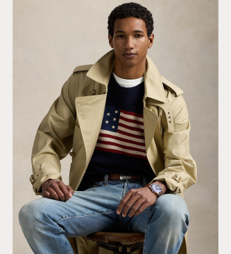 Polo Ralph Lauren Gilet en maille avec drapeau Big Fit marine