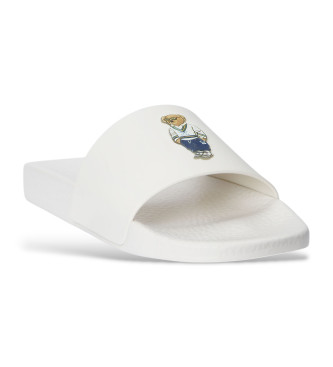 Polo Ralph Lauren White logo flip flops