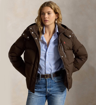 Polo Ralph Lauren Piumino trapuntato marrone