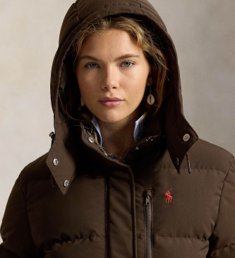 Polo Ralph Lauren Piumino trapuntato marrone