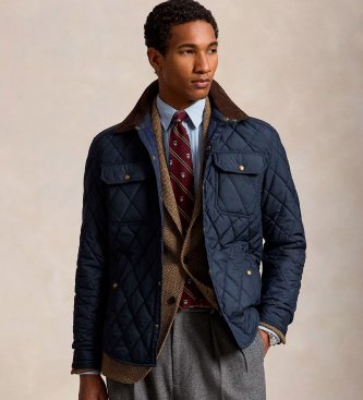 Polo Ralph Lauren Giacca trapuntata blu navy di Beaton
