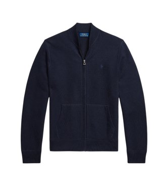 Polo Ralph Lauren Giacca blu navy in cotone con cerniera