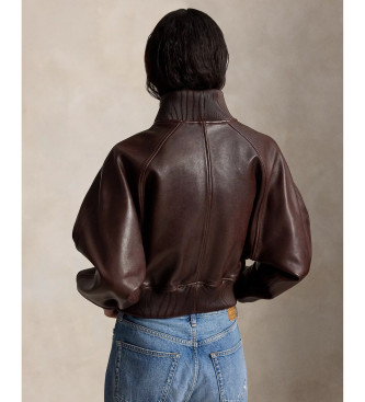 Polo Ralph Lauren Giacca da aviatore in pelle marrone