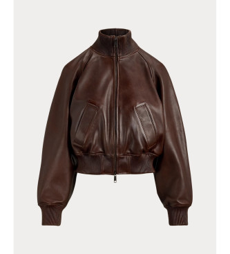 Polo Ralph Lauren Giacca da aviatore in pelle marrone