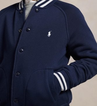 Polo Ralph Lauren Giacca da baseball in pile blu navy