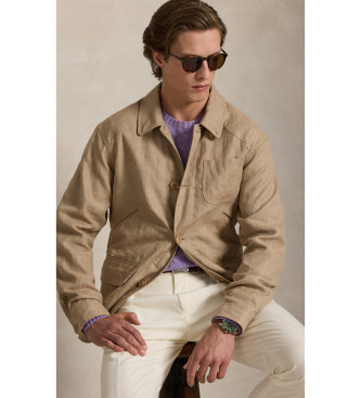 Polo Ralph Lauren Leinenjacke Herringbone beige
