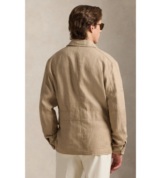 Polo Ralph Lauren Leinenjacke Herringbone beige