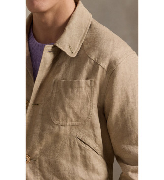 Polo Ralph Lauren Leinenjacke Herringbone beige