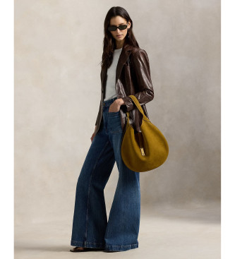 Polo Ralph Lauren Giacca monopetto in pelle marrone