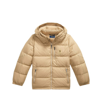 Polo Ralph Lauren Gorham beige hooded down jacket