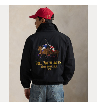 Polo Ralph Lauren Popeline-Jacke schwarz