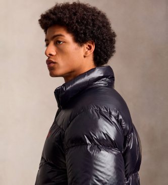Polo Ralph Lauren Jaqueta Gorham brilhante de plumas preta