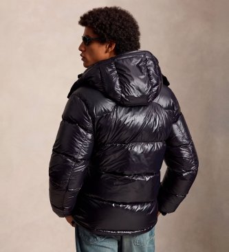 Polo Ralph Lauren Jaqueta Gorham brilhante de plumas preta