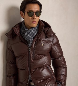Polo Ralph Lauren Shiny brown down Gorham jacket