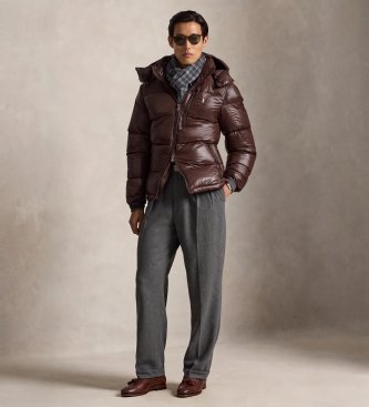 Polo Ralph Lauren Shiny brown down Gorham jacket