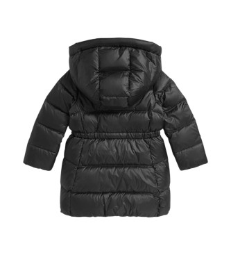 Polo Ralph Lauren Long blue hooded down jacket with hood