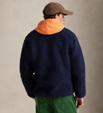 Polo Ralph Lauren Fleecejack met marine logo